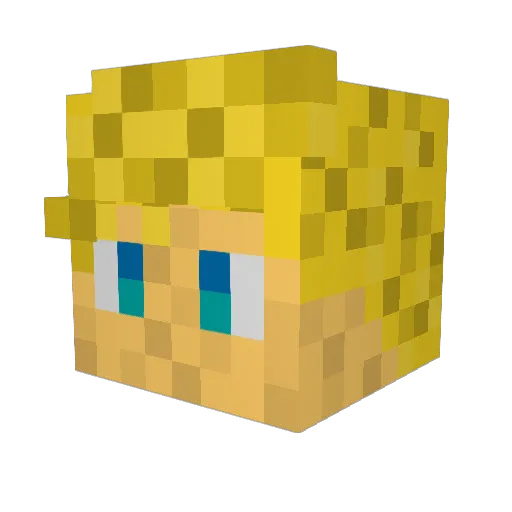 HarKDesigns Minecraft avatar head, 3D render