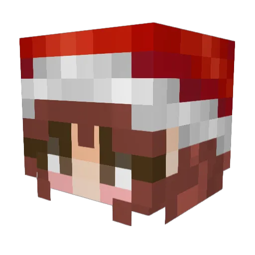 HaraShook Minecraft avatar head, 3D render