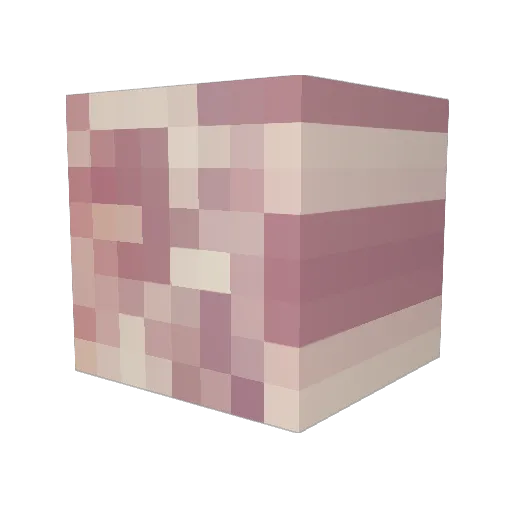 Harabai Minecraft avatar head, 3D render