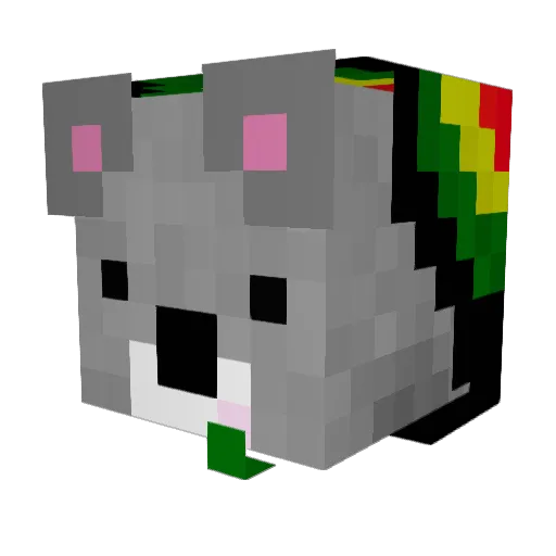 Harafea Minecraft avatar head, 3D render