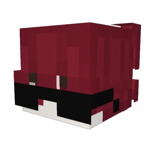 Haraik1ri Minecraft avatar head, 3D render