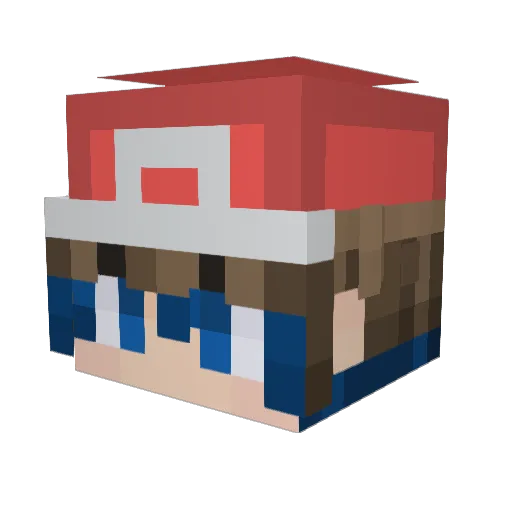 HaralaBOSS Minecraft avatar head, 3D render
