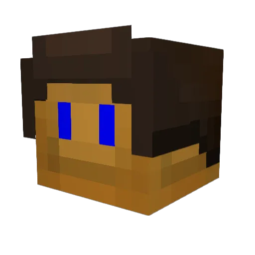 HaraldObama Minecraft avatar head, 3D render