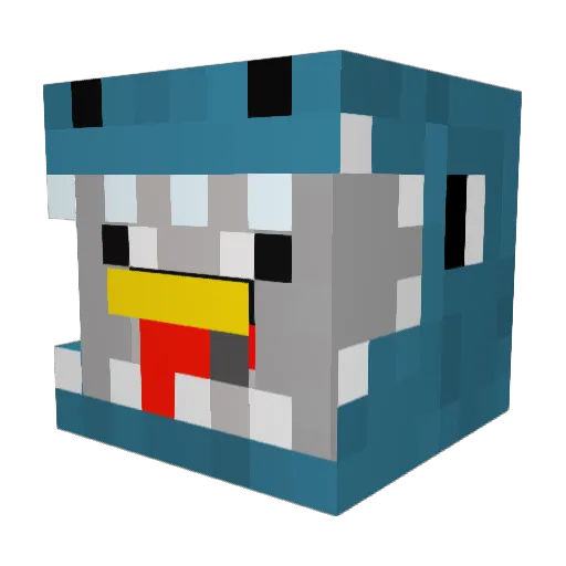 HaramChicken Minecraft avatar head, 3D render