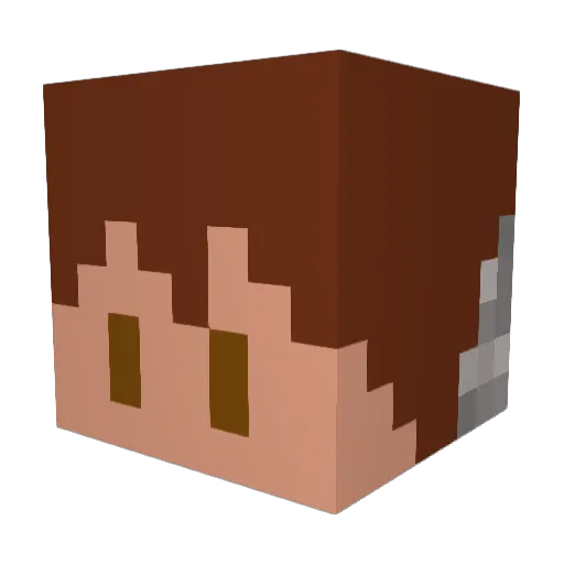 Harambeta Minecraft avatar head, 3D render