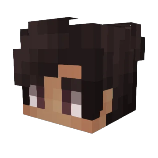 Haranaku Minecraft avatar head, 3D render