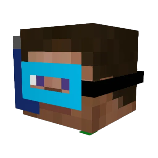 Hararambe Minecraft avatar head, 3D render