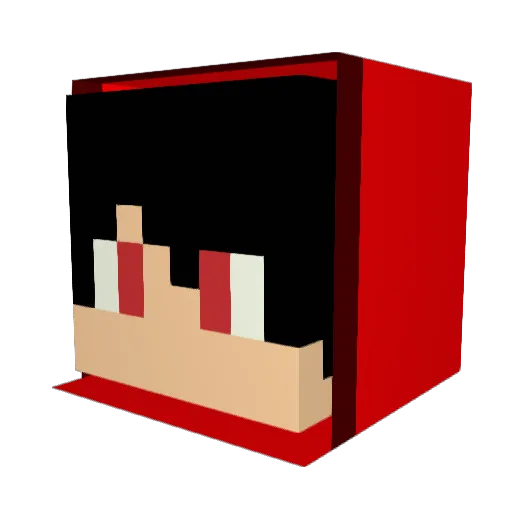 Harata_13 Minecraft avatar head, 3D render