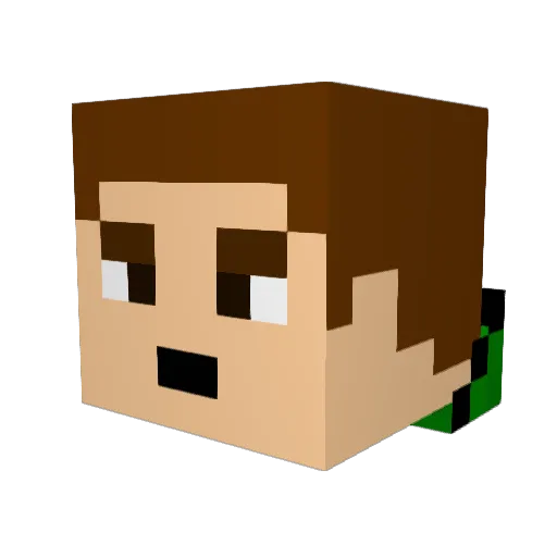 Harb3rt Minecraft avatar head, 3D render