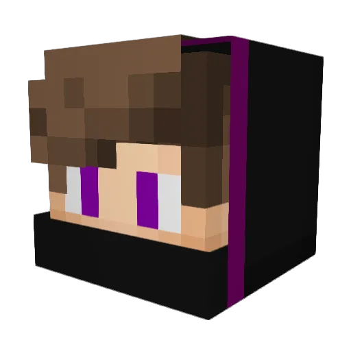 Harber666 Minecraft avatar head, 3D render