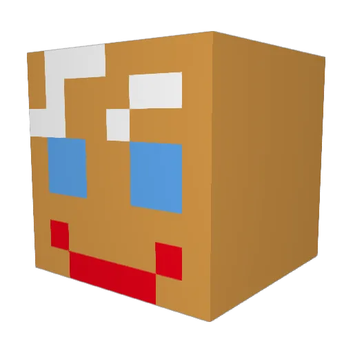 Harberstisugly Minecraft avatar head, 3D render
