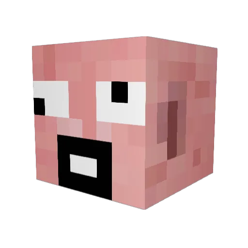 Harbh Minecraft avatar head, 3D render