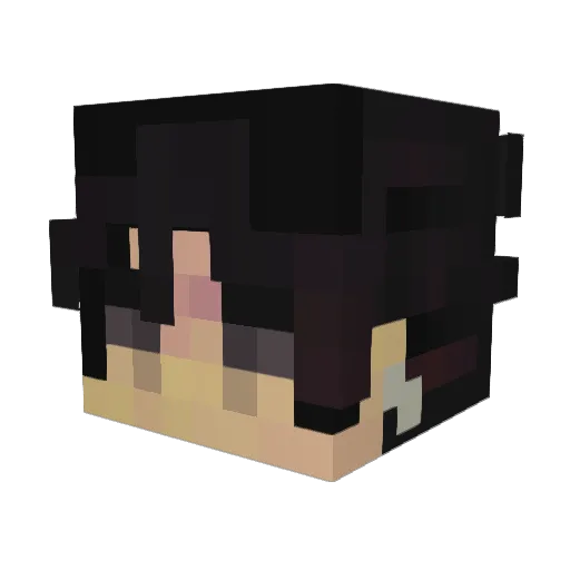 Harbi Minecraft avatar head, 3D render