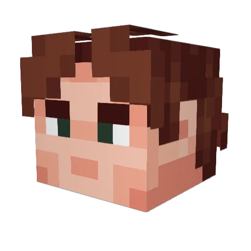 Harbiz Minecraft avatar head, 3D render