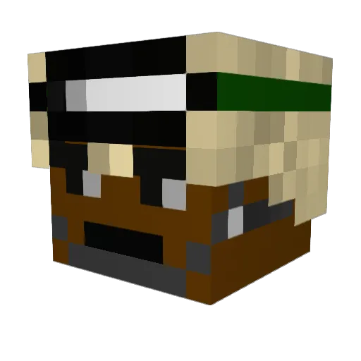 HardDiamond Minecraft avatar head, 3D render
