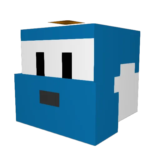 HardExchange Minecraft avatar head, 3D render