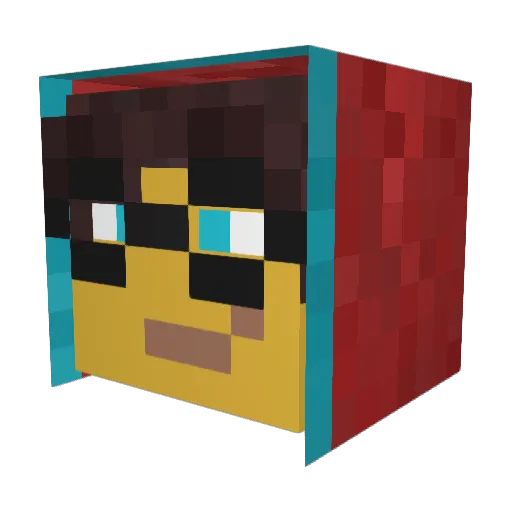 HardLikeIce Minecraft avatar head, 3D render