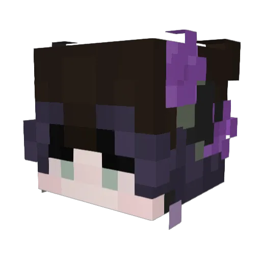 HardMki Minecraft avatar head, 3D render
