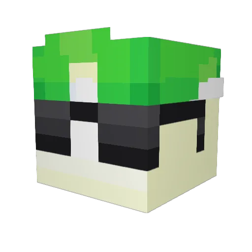 HardMode65 Minecraft avatar head, 3D render