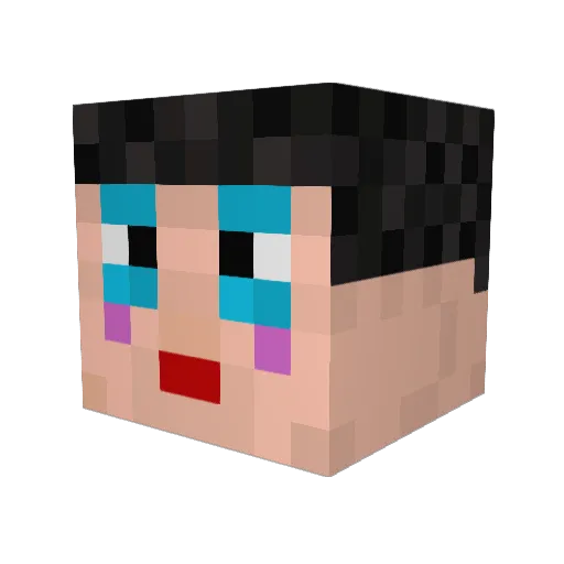 HardMouth Minecraft avatar head, 3D render
