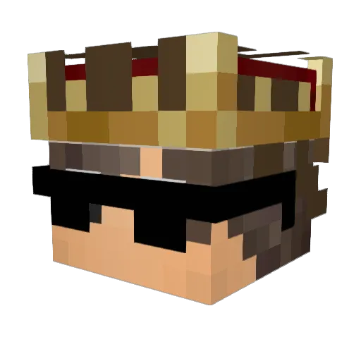 HardPl4ys Minecraft avatar head, 3D render