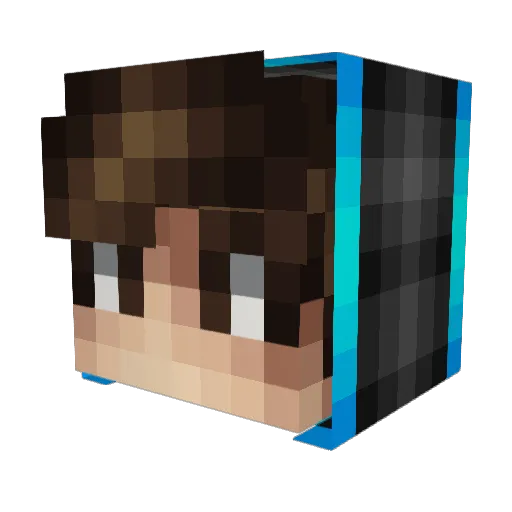 HardRate Minecraft avatar head, 3D render