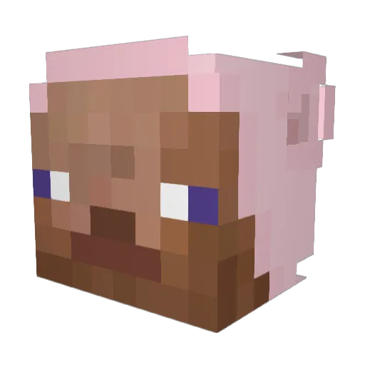 HardTryer Minecraft avatar head, 3D render