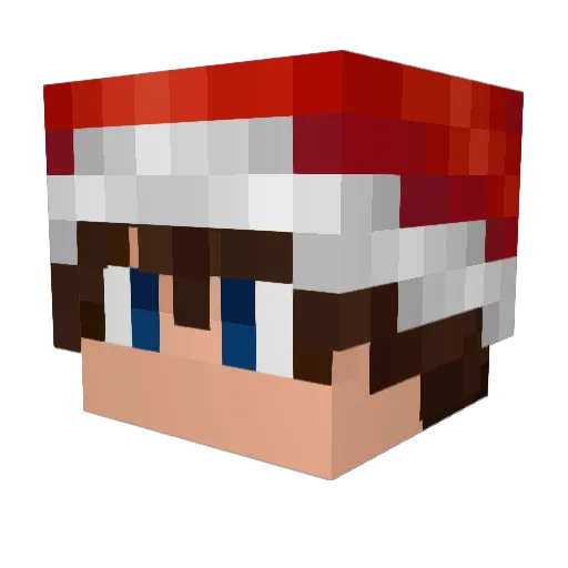 HardViBeZ Minecraft avatar head, 3D render