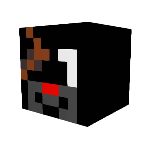HardWator Minecraft avatar head, 3D render