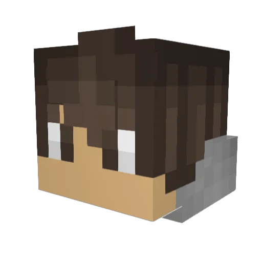 Hardboiledidiot Minecraft avatar head, 3D render
