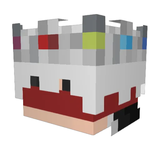 Hardc0reMC Minecraft avatar head, 3D render