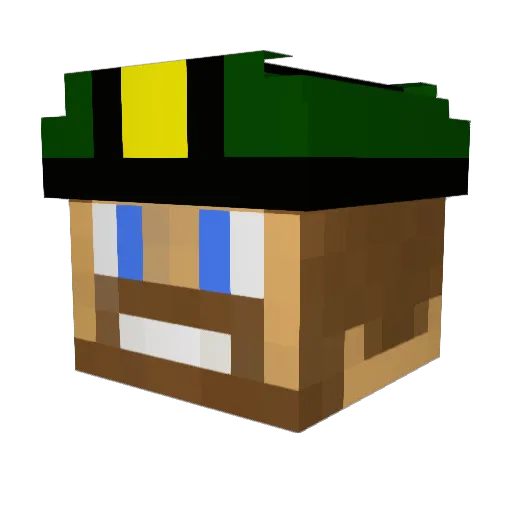 Hardcoppy Minecraft avatar head, 3D render