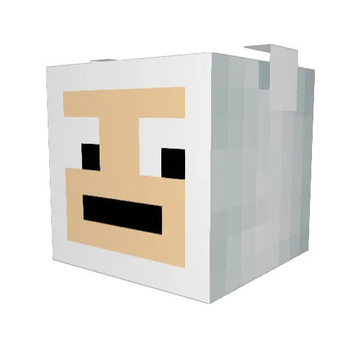 HardcoreGameArt Minecraft avatar head, 3D render