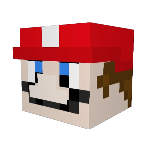 HardcoreLucker Minecraft avatar head, 3D render