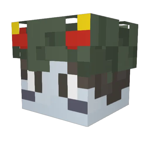 HardcoreTOES Minecraft avatar head, 3D render