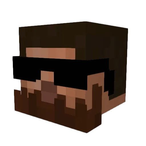Hardeey Minecraft avatar head, 3D render