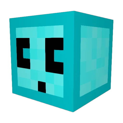 Hardella Minecraft avatar head, 3D render