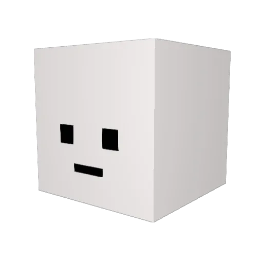 Hardfrank Minecraft avatar head, 3D render