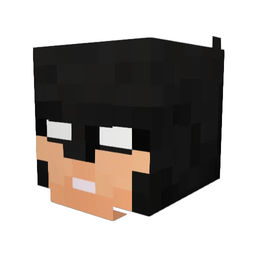 Hardmaker Minecraft avatar head, 3D render