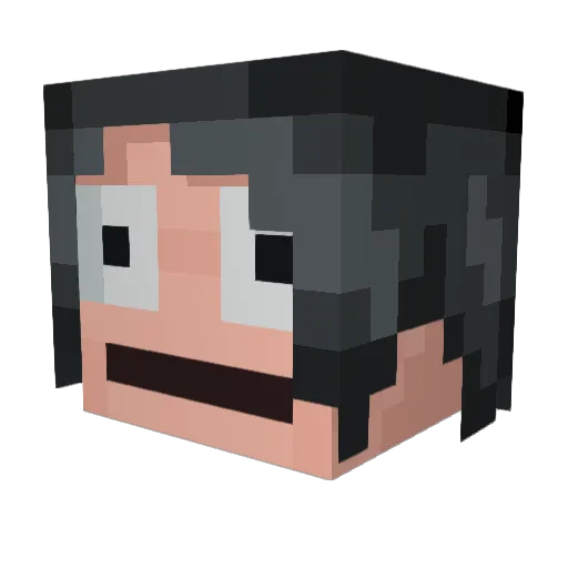Hardoween Minecraft avatar head, 3D render