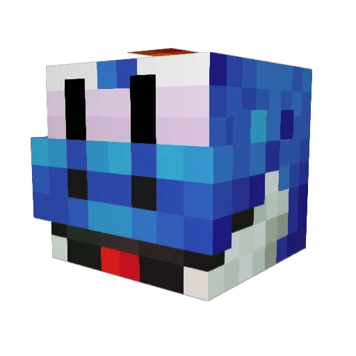 Hardstyle_Luky Minecraft avatar head, 3D render