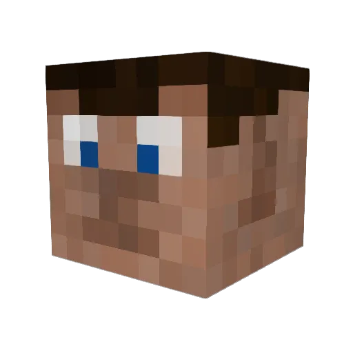 Hardveur Minecraft avatar head, 3D render