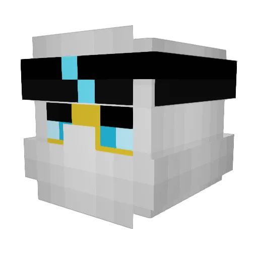 HardxS Minecraft avatar head, 3D render