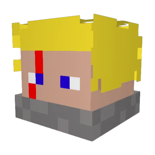 Hardxopter_FT Minecraft avatar head, 3D render