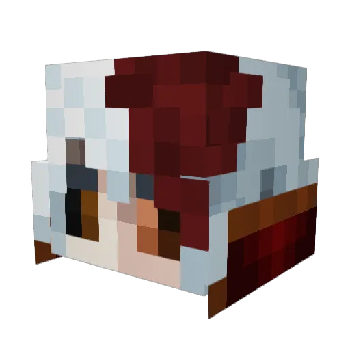 Hardy22 Minecraft avatar head, 3D render