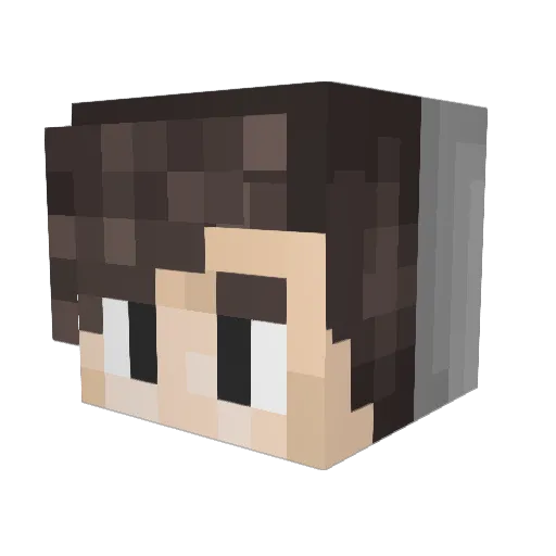 Hardy Minecraft avatar head, 3D render