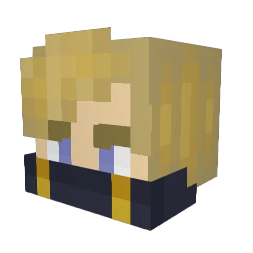Hardzalio Minecraft avatar head, 3D render