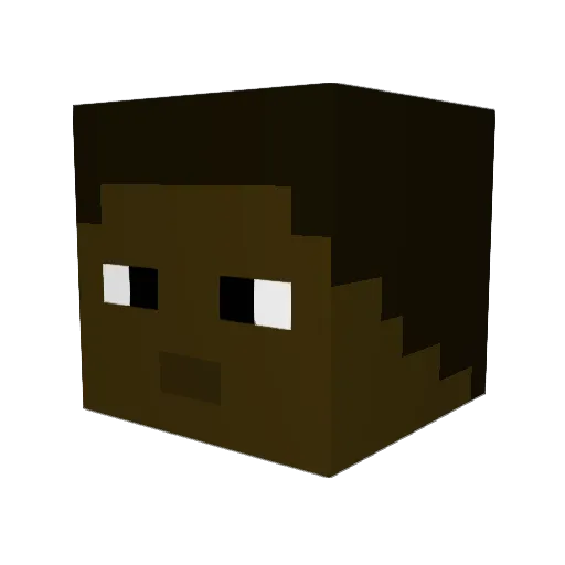 HarePare Minecraft avatar head, 3D render
