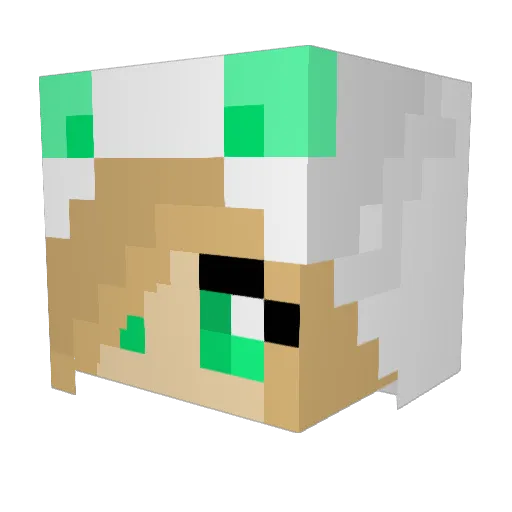 Haretoday Minecraft avatar head, 3D render