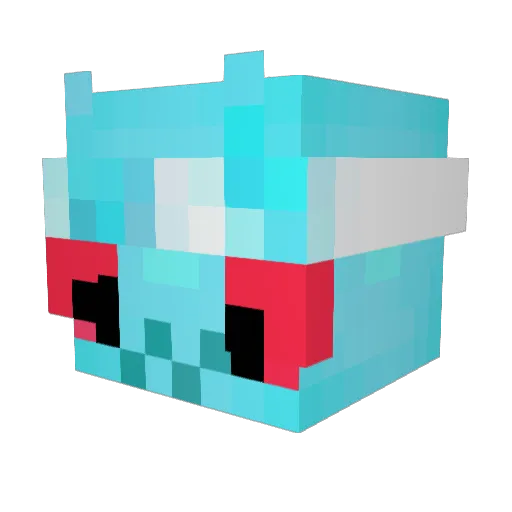 Harfy Minecraft avatar head, 3D render
